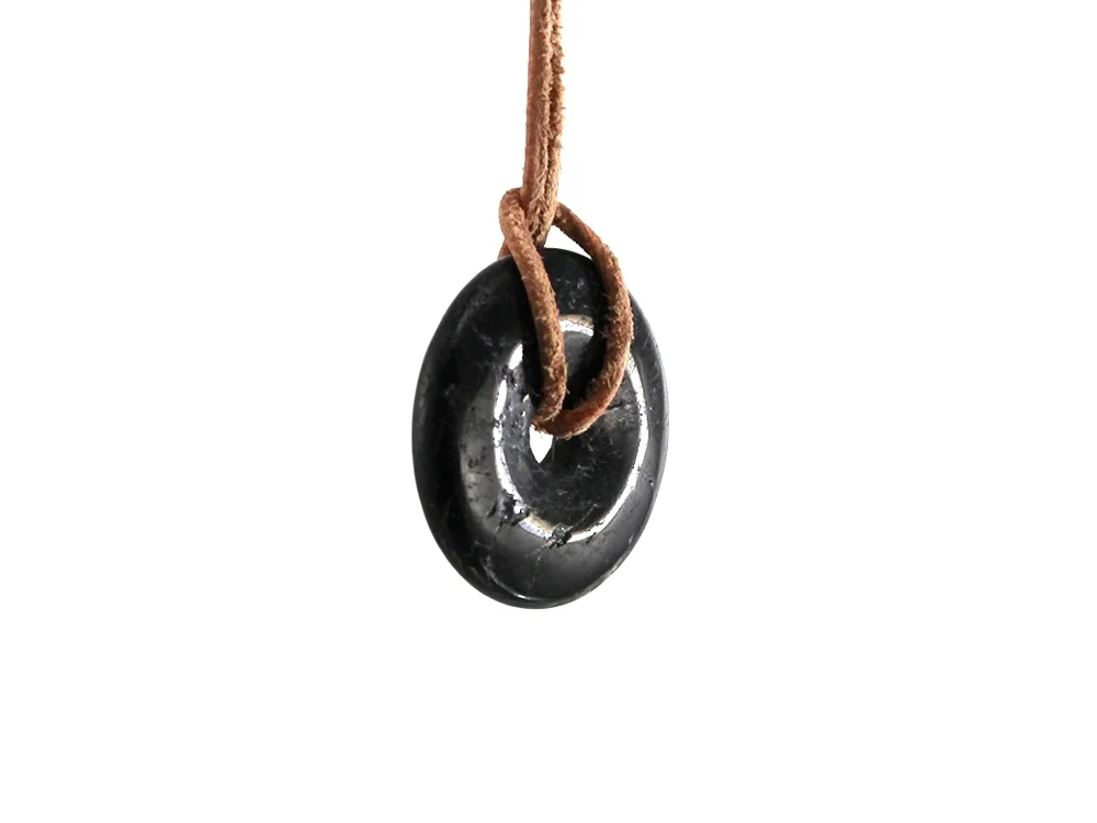 Turmalin schwarz Donut 30 mm (Schörl)