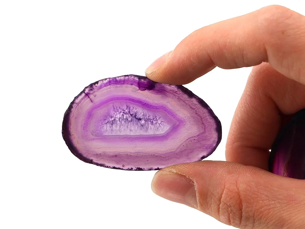 Achatscheiben violett klein - 1 Stück
