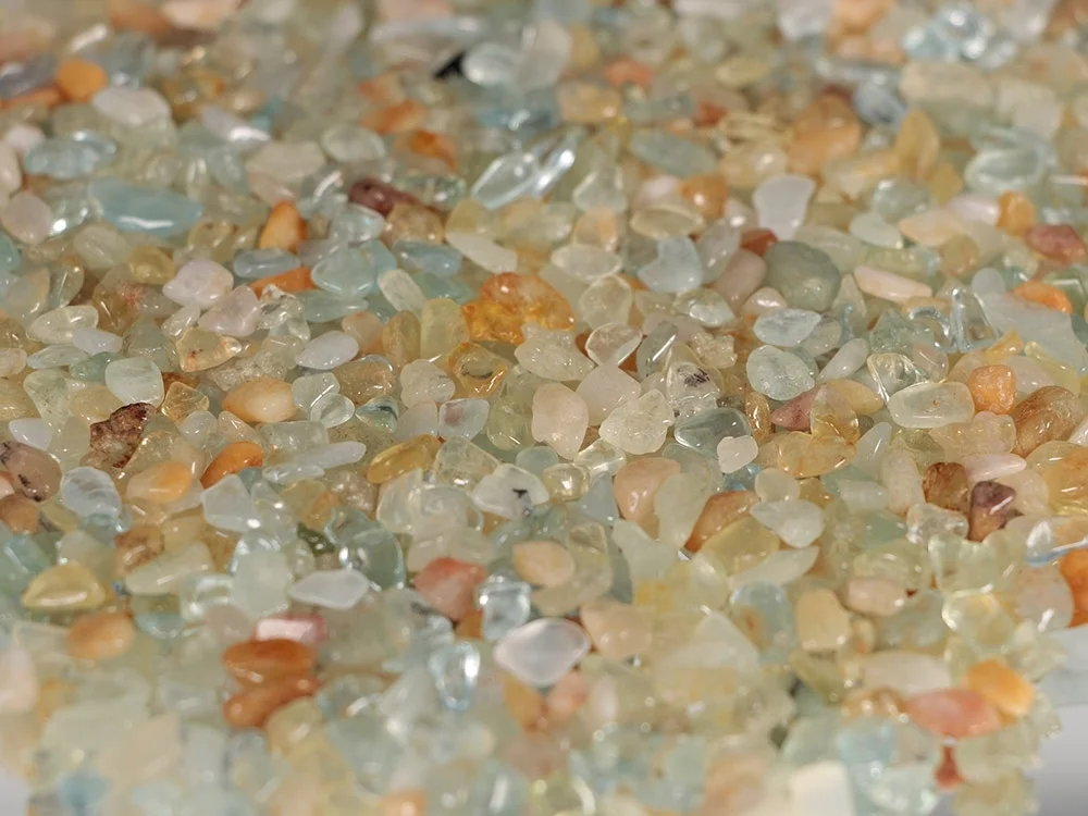Aquamarin / Beryll micro Trommelsteine 0,5 kg