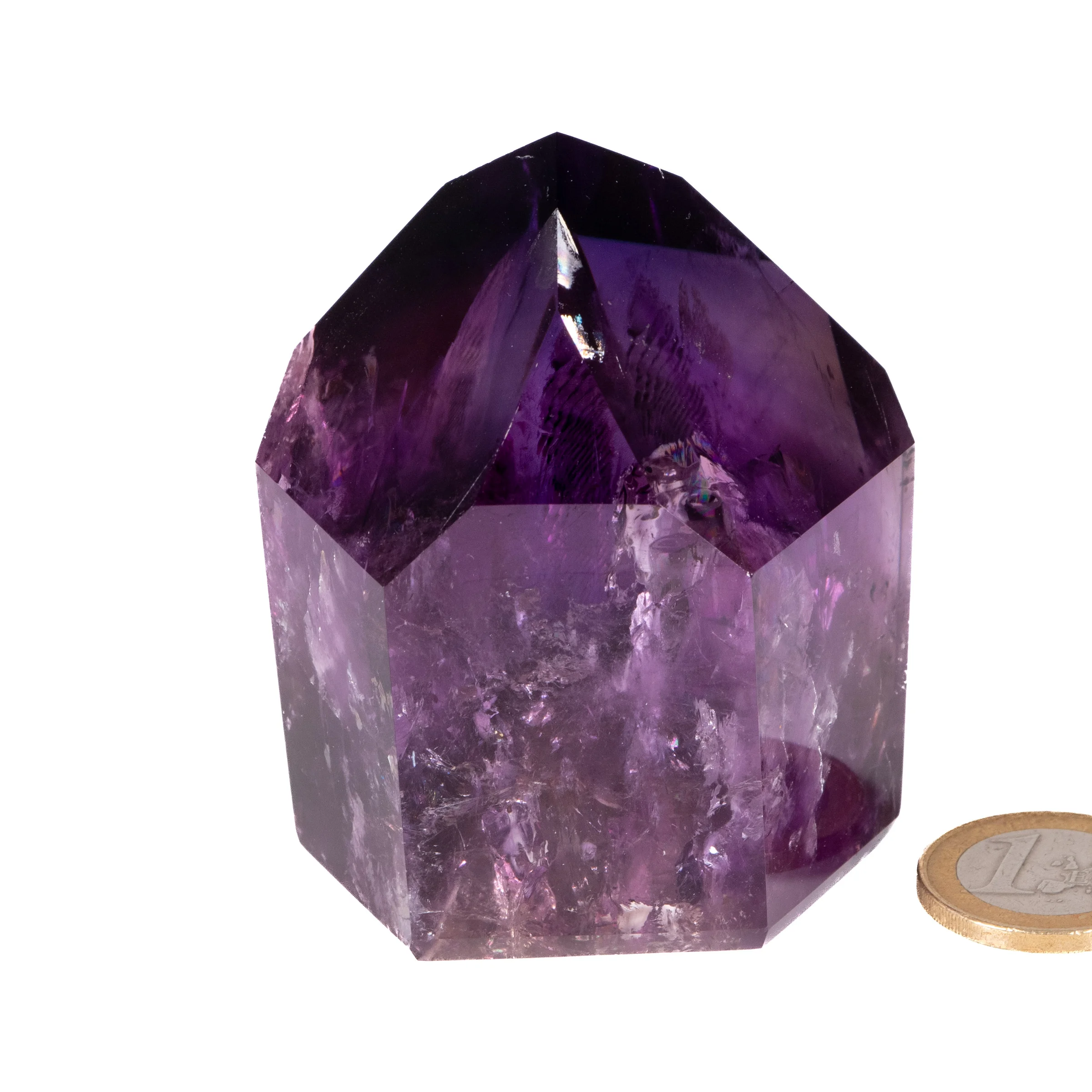 Amethyst crystal point polished AAA