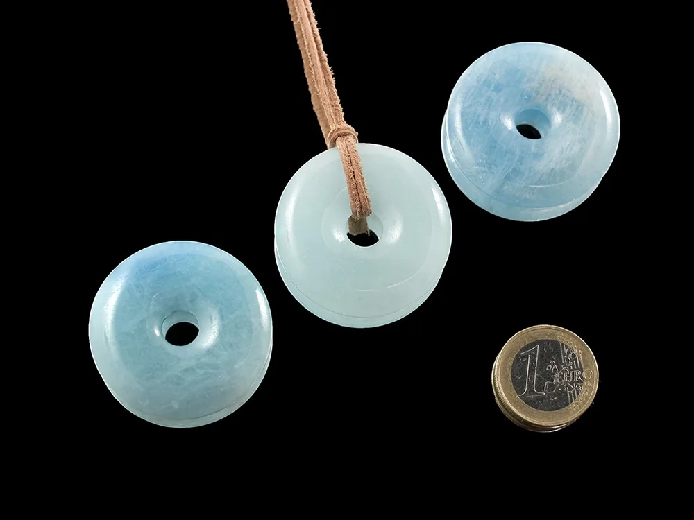 Aquamarine donut, 40 mm**