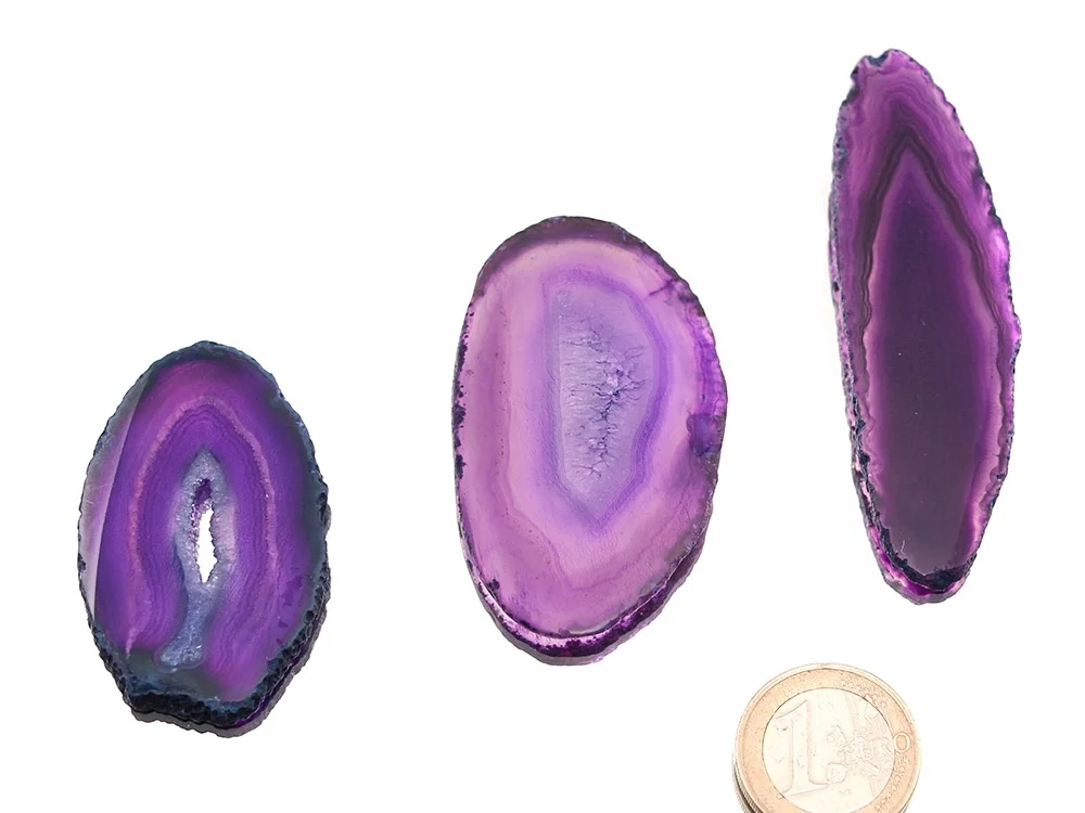 Achatscheiben violett klein - 1 Stück