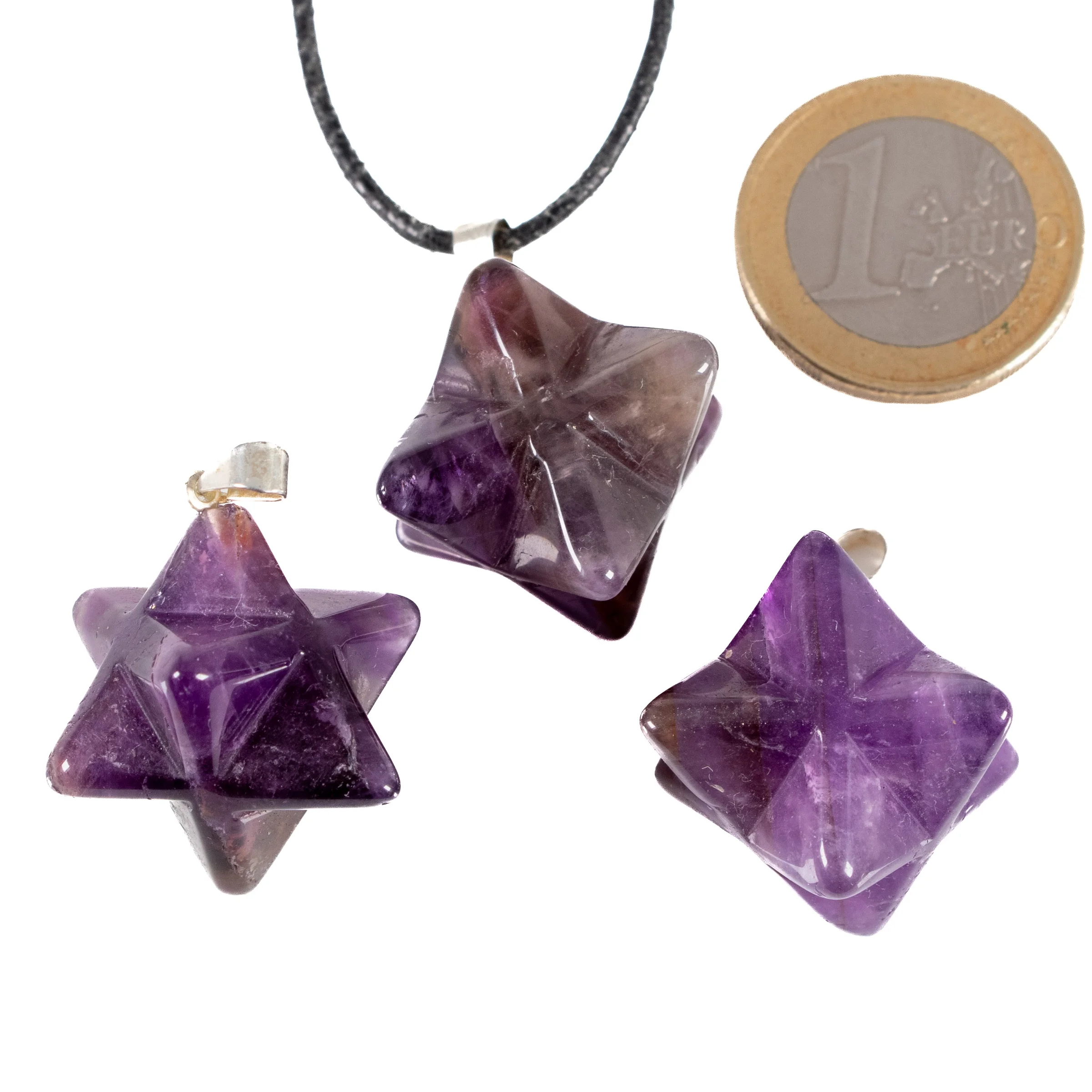 Amethyst merkaba pendant