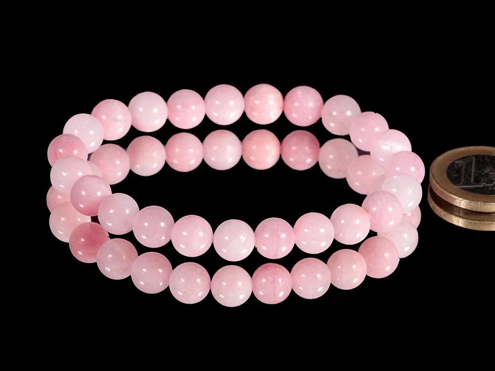 Petalit pink Kugelarmband  8 mm