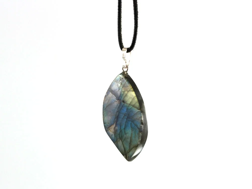 Labradorit Cabochon Anhänger 925