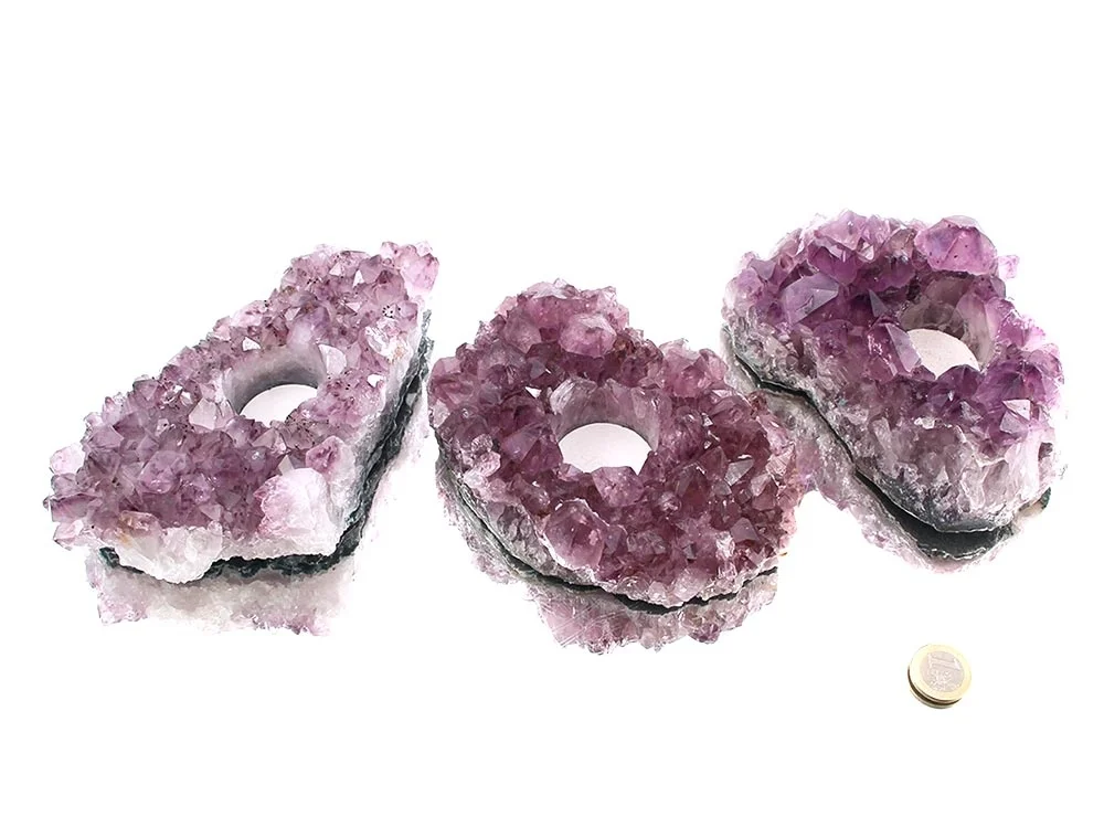 Amethyst Kristalldrusen Teelicht