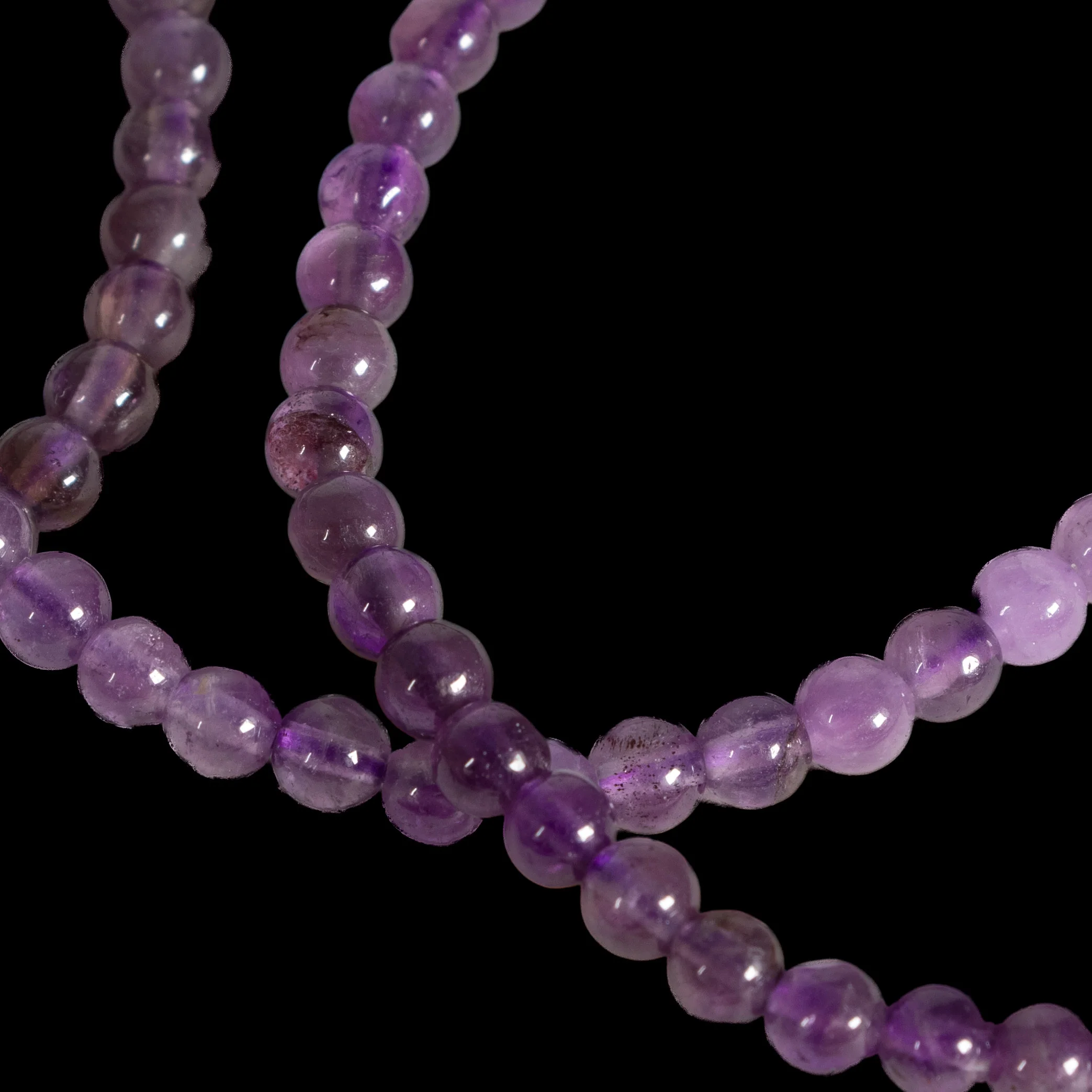 Amethyst bead bracelet 4 mm