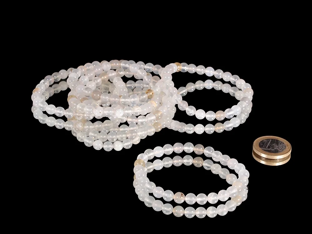 Achat transparent Kugelarmband 6 mm