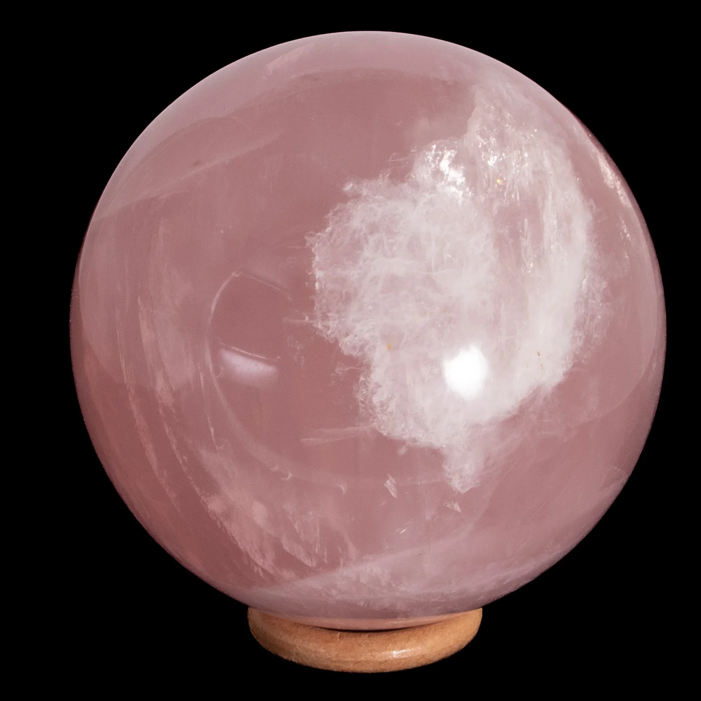 große Rosenquarz Kugel