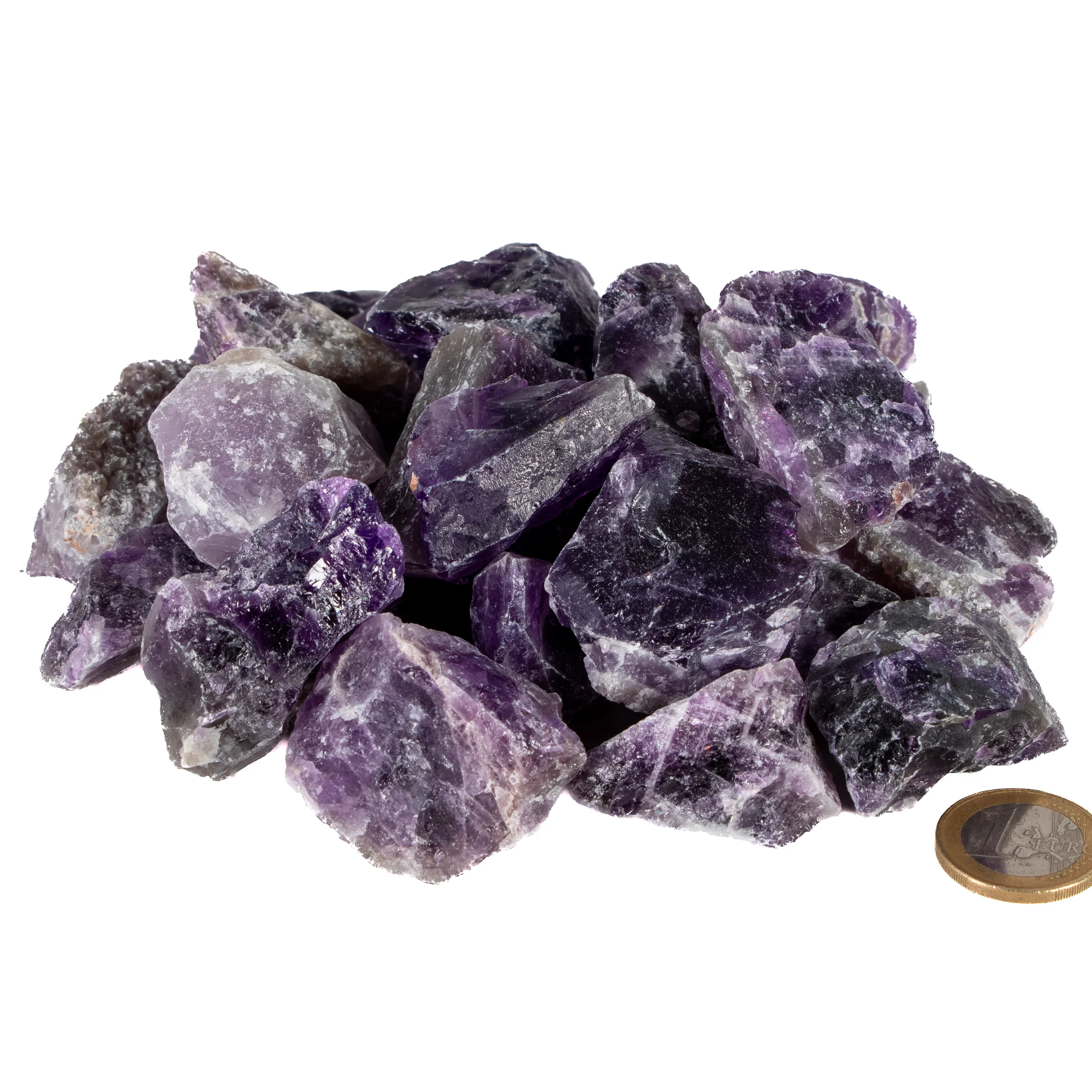 Small amethyst rough stones (2-4 cm), 1 kg
