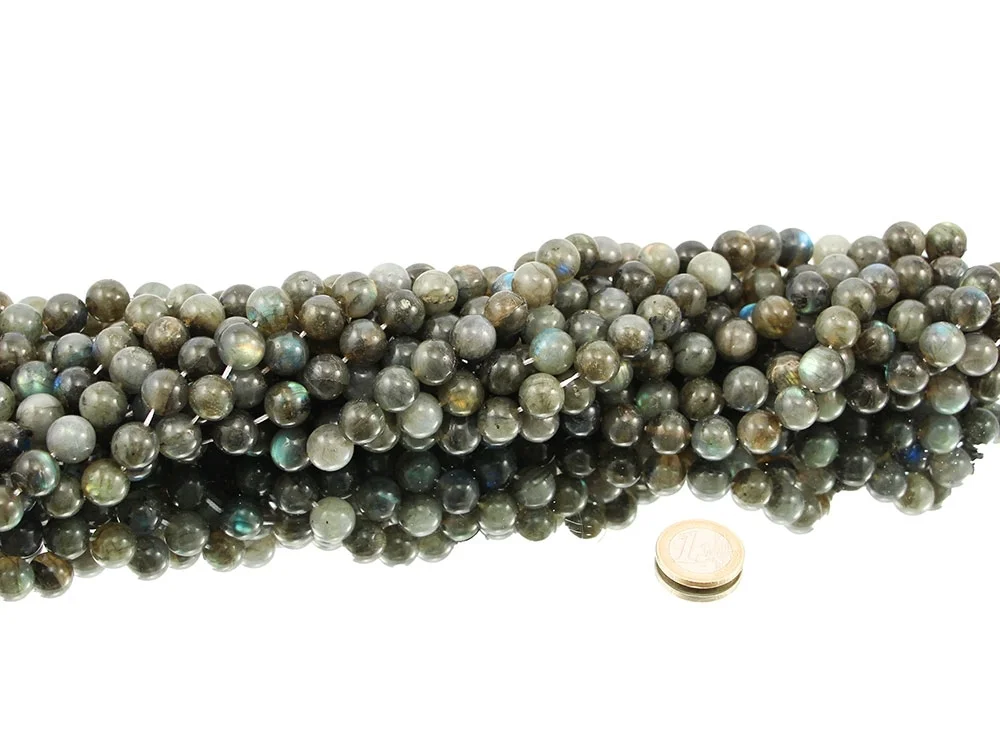 Labradorit 12 mm Kugelkettenstrang
