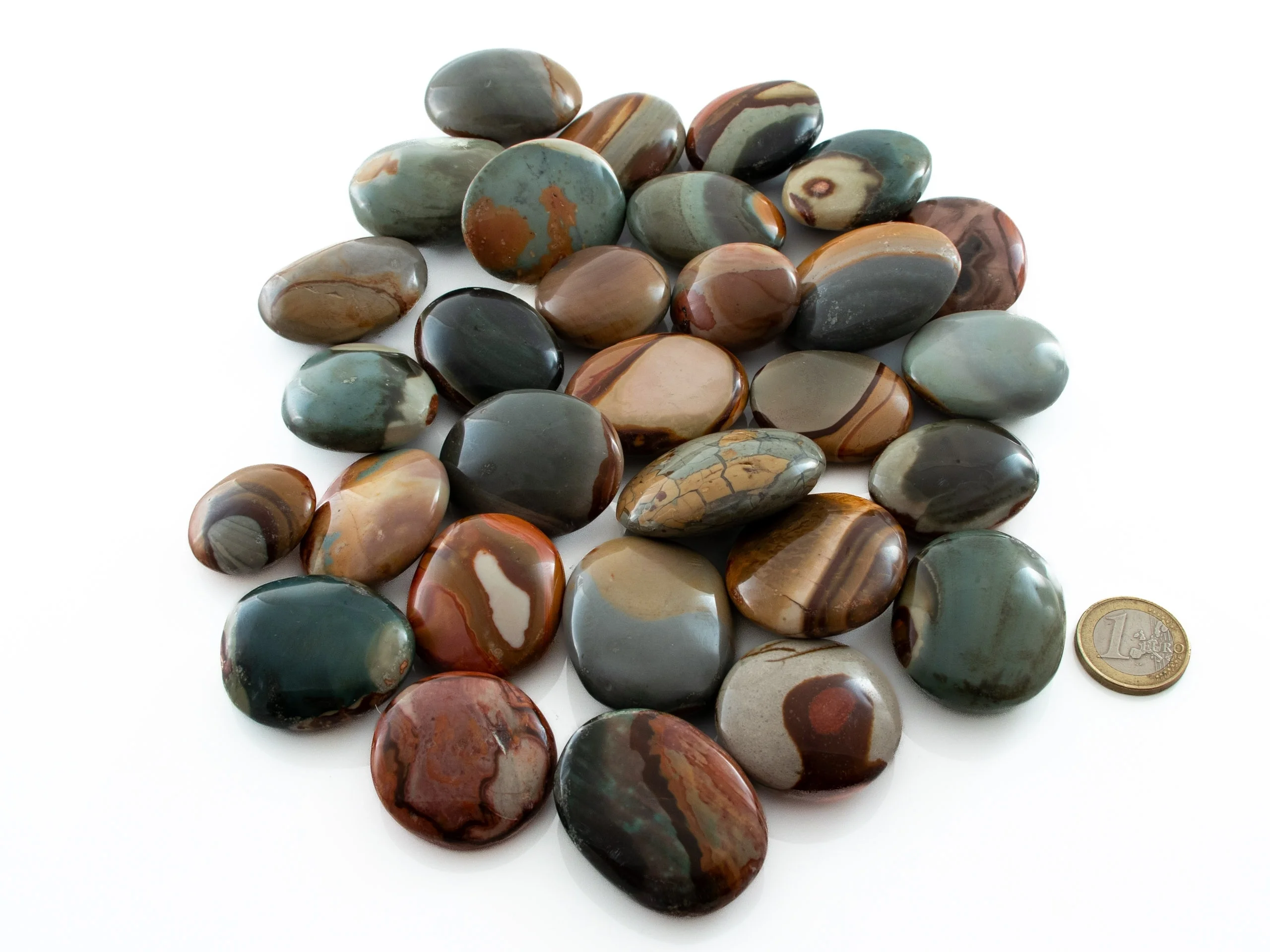 Polycromer Jaspis Taschensteine  - Restposten