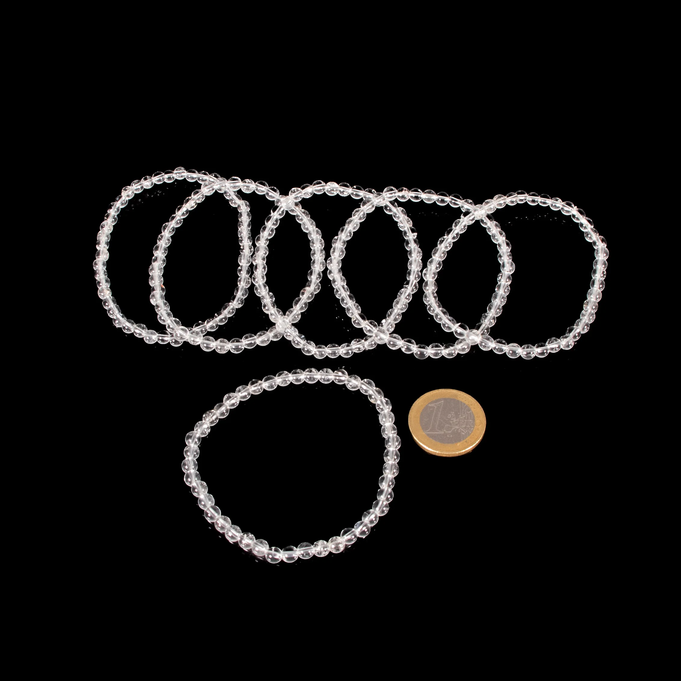 Bergkristall Kugelarmband 4 mm