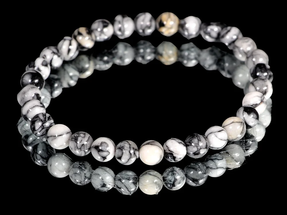 Pinolith Kugelarmband 6 mm