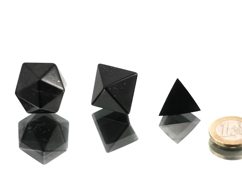 Platonische Körper Set - Schungit