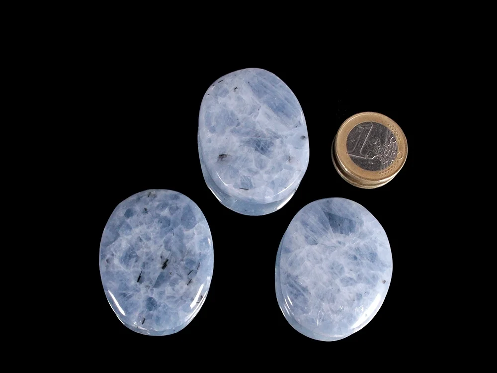 Calcit blau Taschensteine - 1 Stück