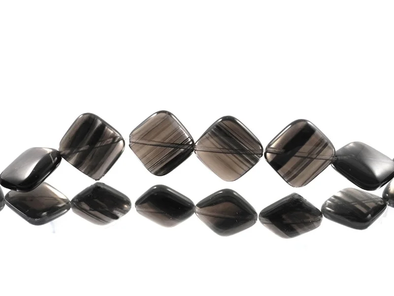 Lamellenobsidian Cushion Kettenstrang