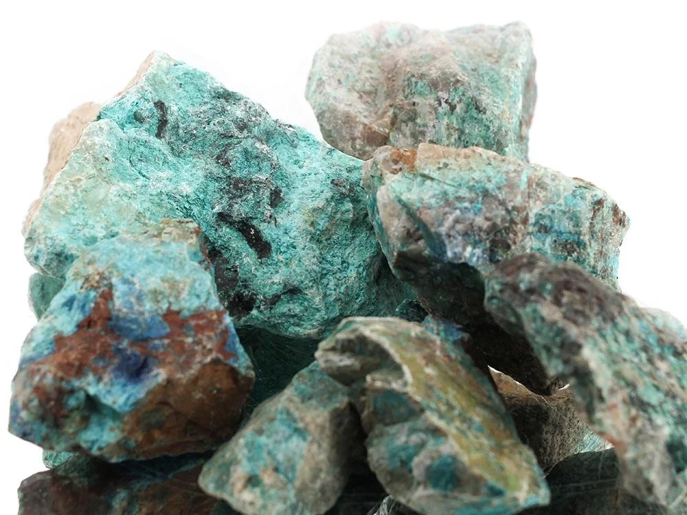 Chrysocoll/Shattuckit Rohsteine - 1 kg