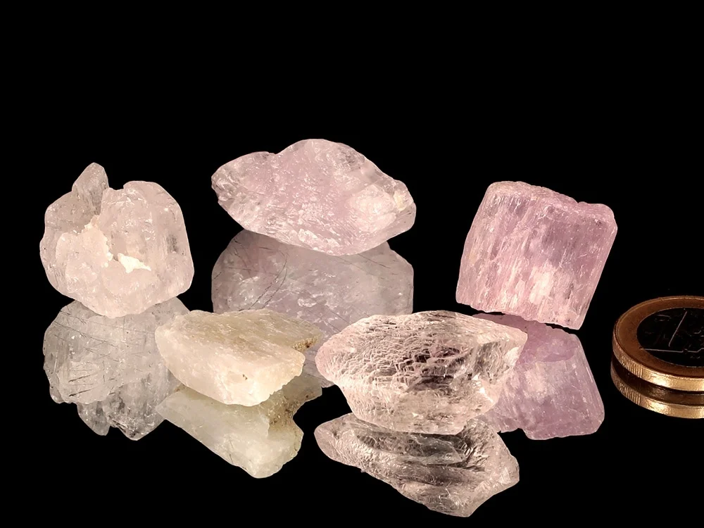 Spodumen - Kunzit/Hiddenit Rohsteine 50 g