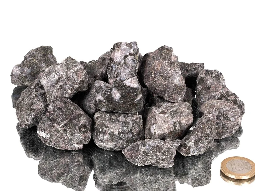 Indigo Gabbro kleine Rohsteine (2-4 cm) - 1 kg