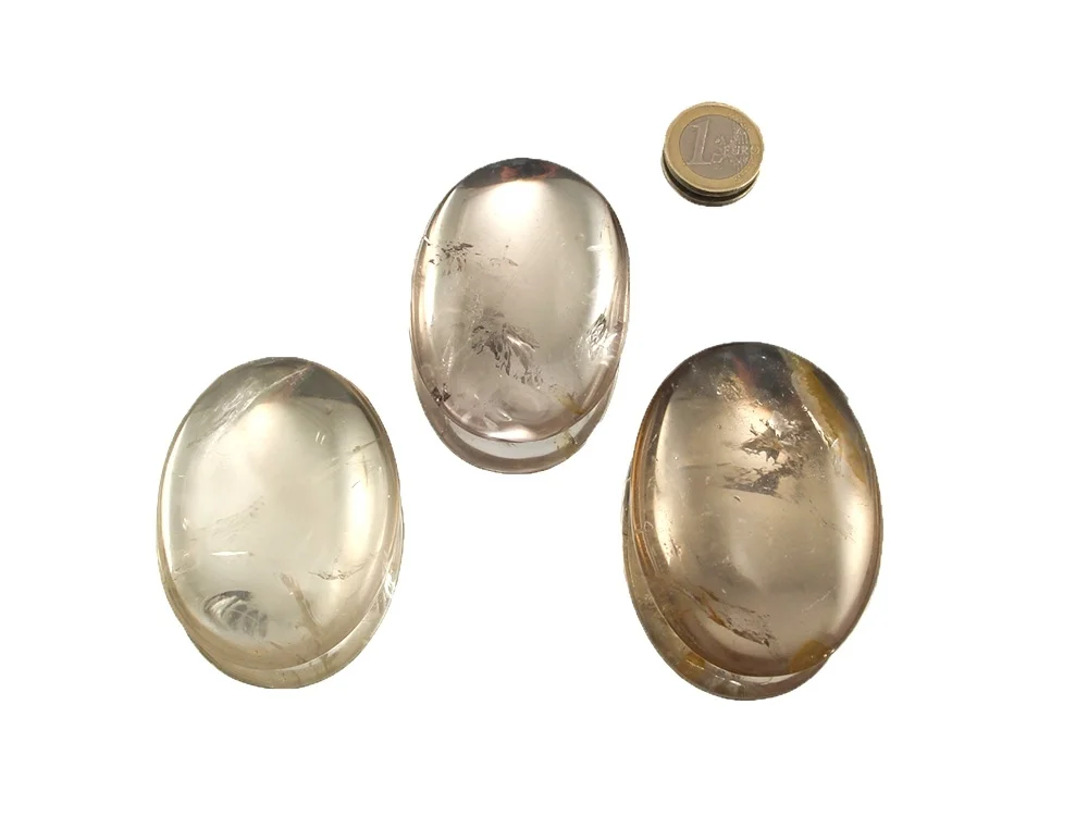 Smoky quartz palm stone**
