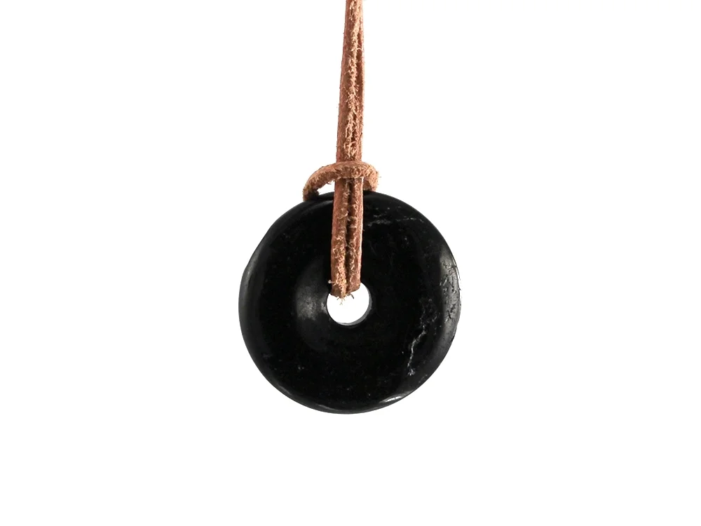 Turmalin schwarz Donut 30 mm (Schörl)