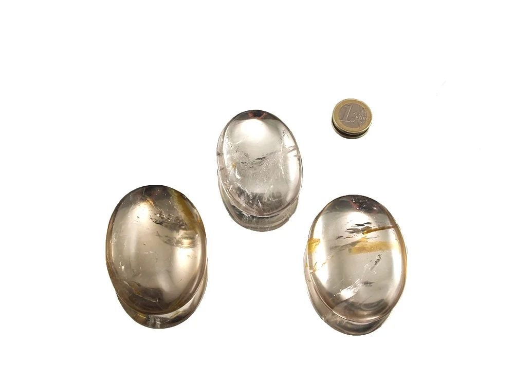 Smoky quartz palm stone**