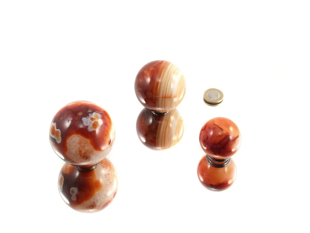 Carnelian spheres, 0.5 kg