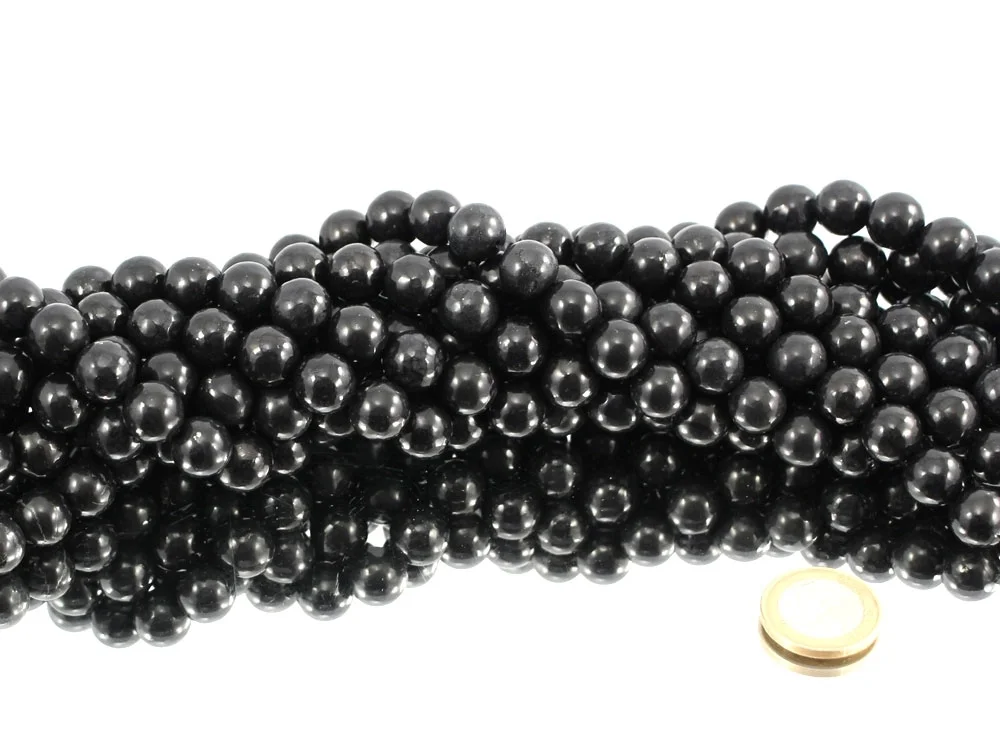 Schungit 12 mm Kugelkettenstrang