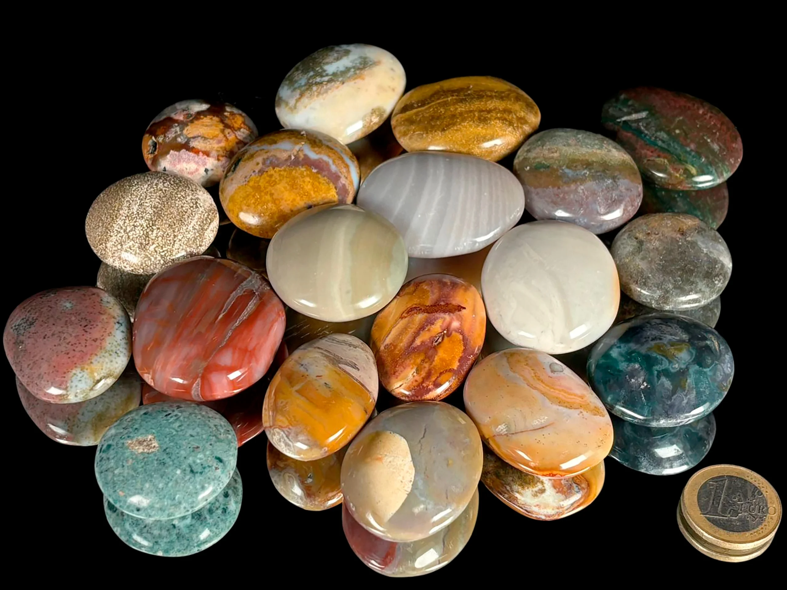 Ozeanchalcedon Pebbles/XL Trommelsteine (Ozeanachat) 0,5 kg
