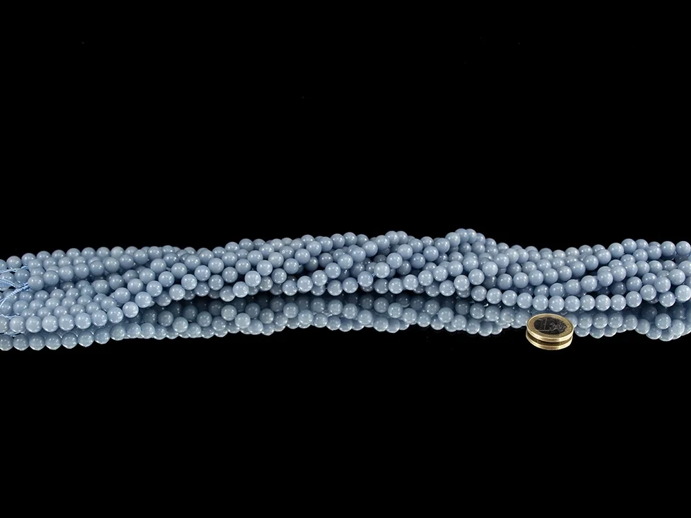 Angelite 8 mm Kugelkettenstrang (Anhydrit)**