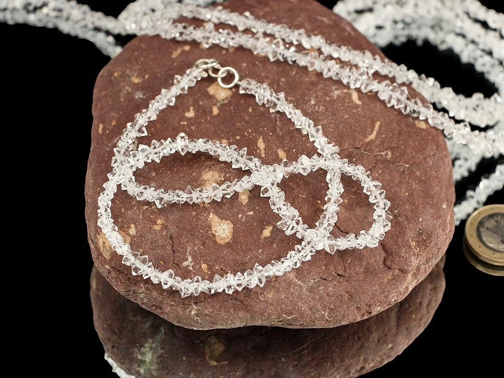 Herkimer diamond necklace**