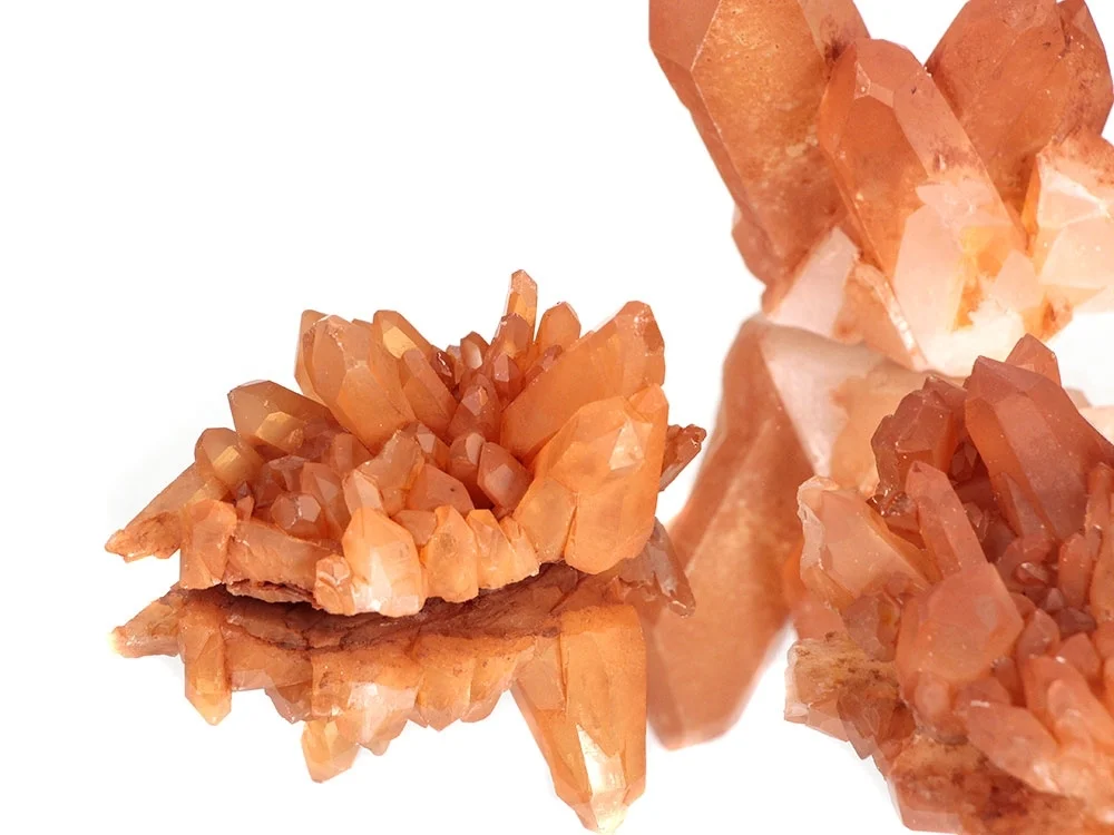 Bergkristallstufen Tangerine (Mandarinen Quarz) - 0,5 kg