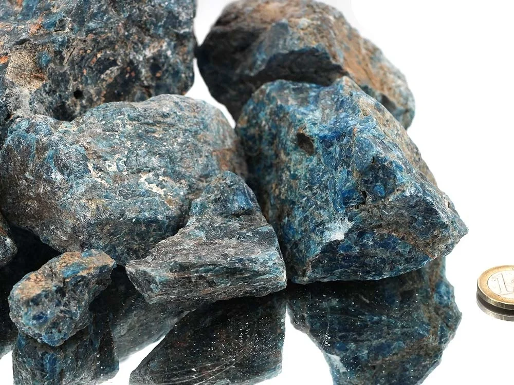 Apatit blau Rohsteine - 1 kg