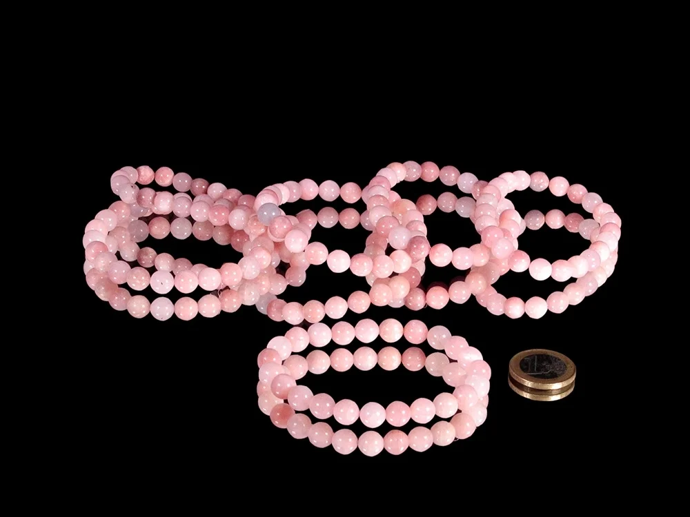 Petalit pink Kugelarmband  8 mm