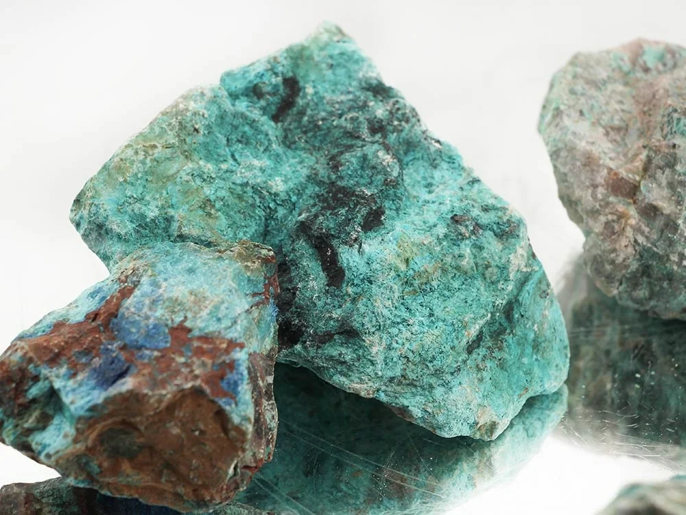 Chrysocoll/Shattuckit Rohsteine - 1 kg