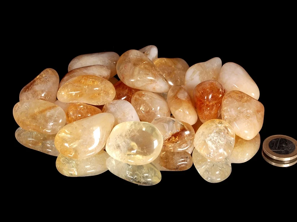 Citrin Trommelsteine (gebrannt) 0,5 kg