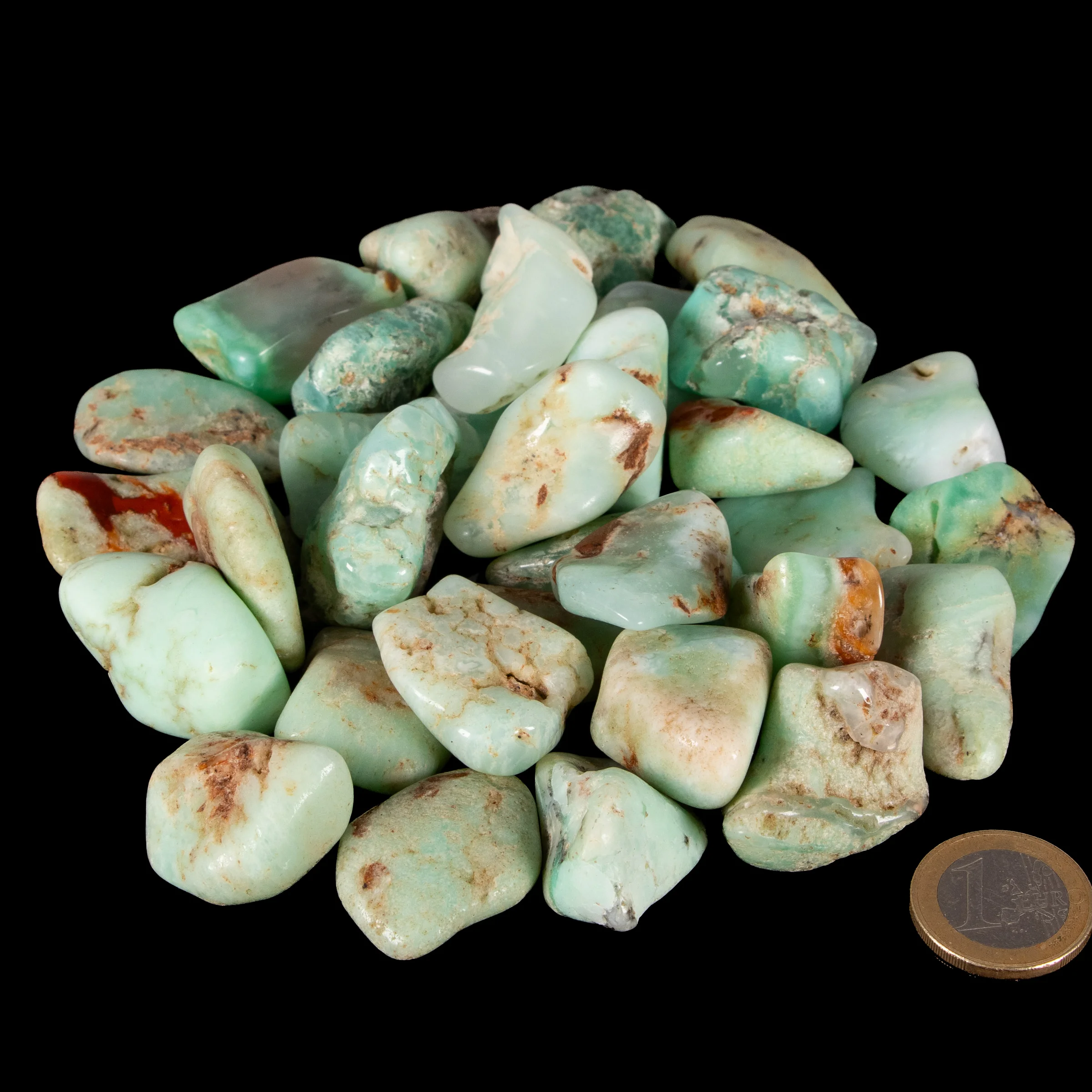 Chrysopras A-Qual. Trommelsteine 0,5 kg