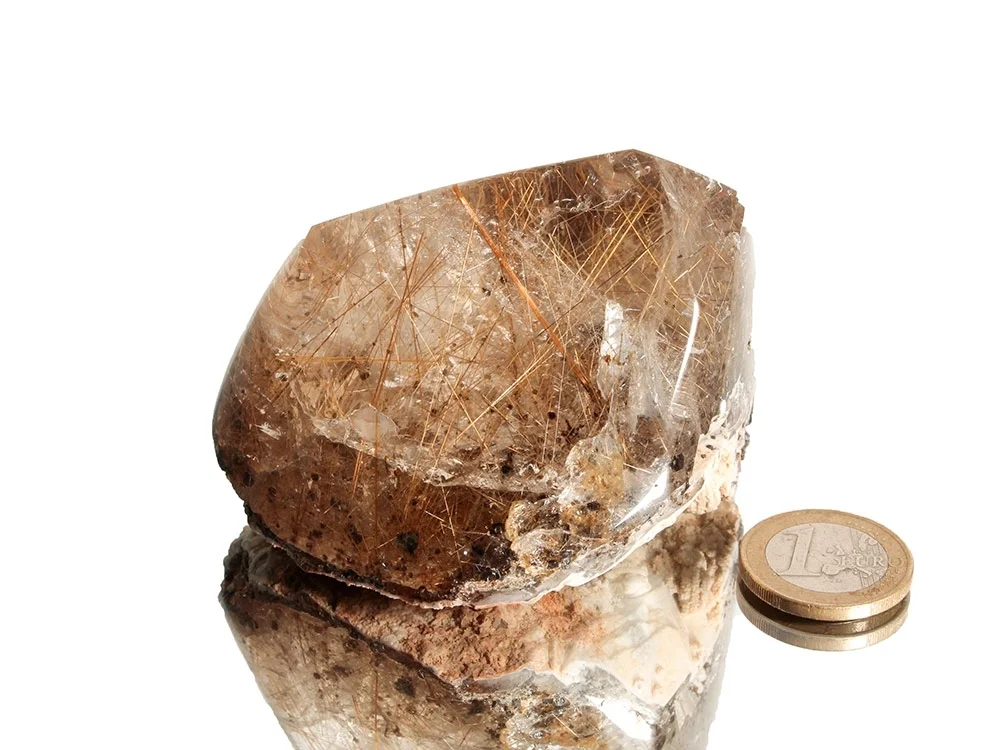 Rutilquarz gold Anschliff - Einzelstück