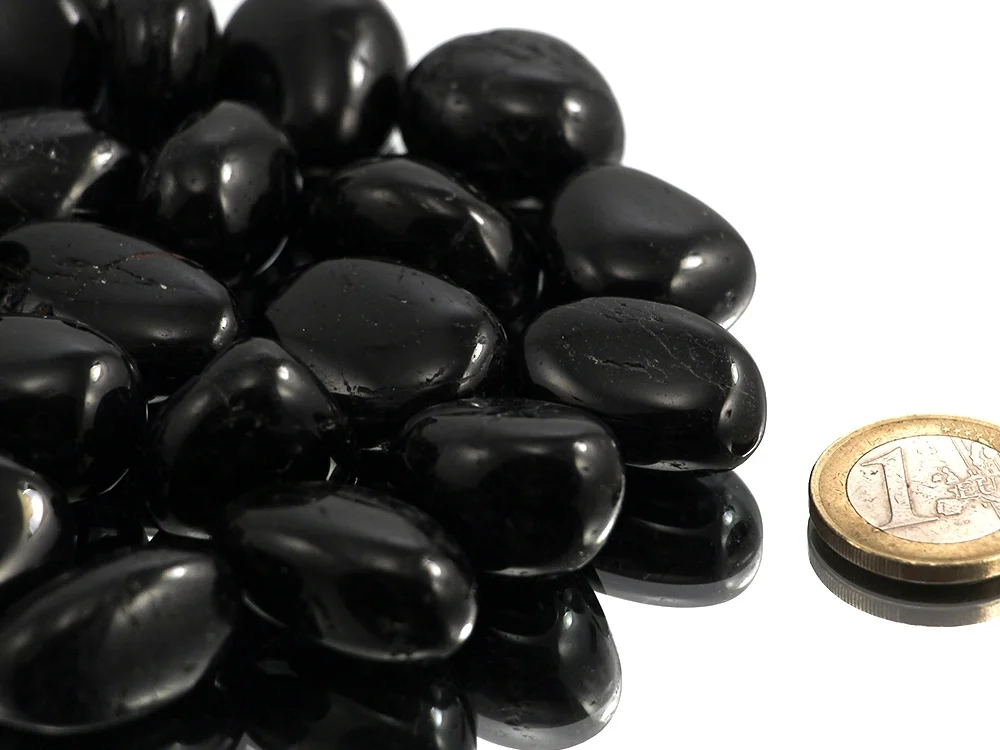 Turmalin schwarz Trommelsteine 0,5 kg (Schörl)
