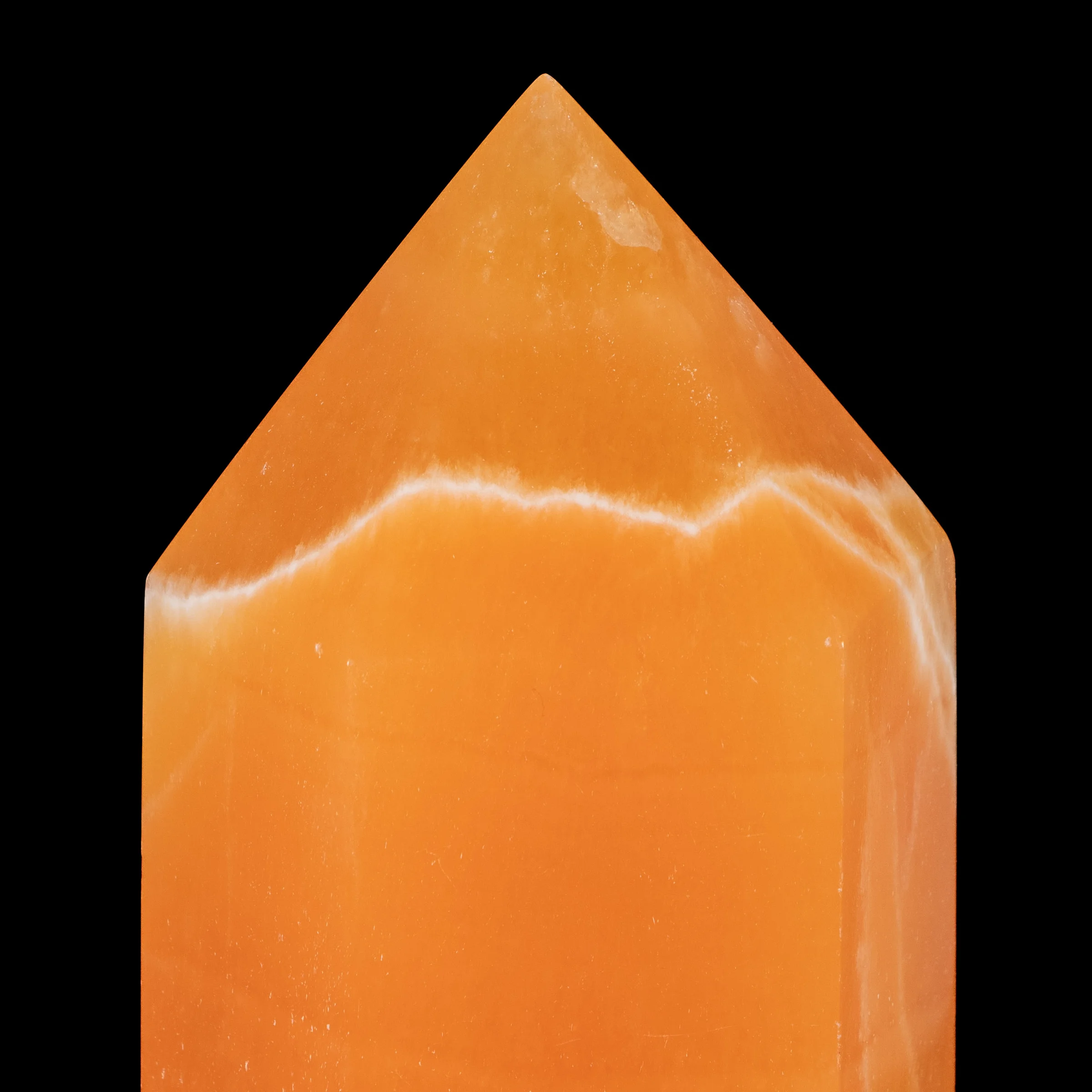 Orangencalcit Kristallspitze AAA